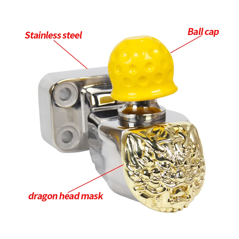 Large Stainless Steel Tow Hook with Dragon Mask Patrol RV Yacht Tow Hook for Strong Towing Force Trailer Parts & Accessories