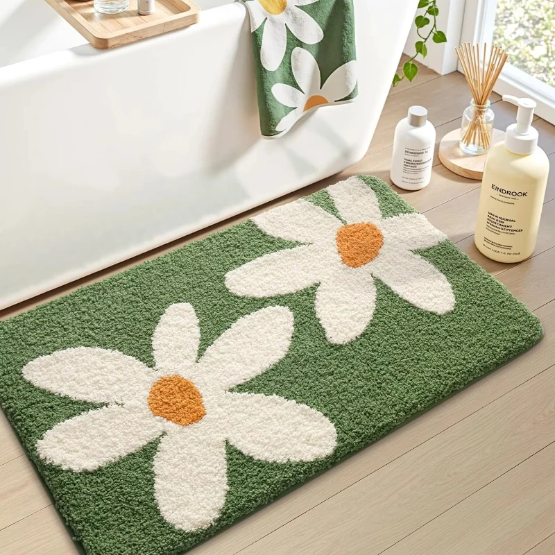Modern Bathroom Carpet Soft Water Absorbing Shower Bathtub Mat Living Room Bedroom Floor Mat Home Decoration