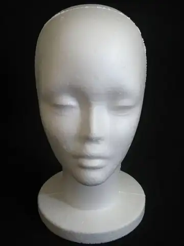 Mannequin head model foam wig hair glasses display can be used for wig placement, display, etc., white