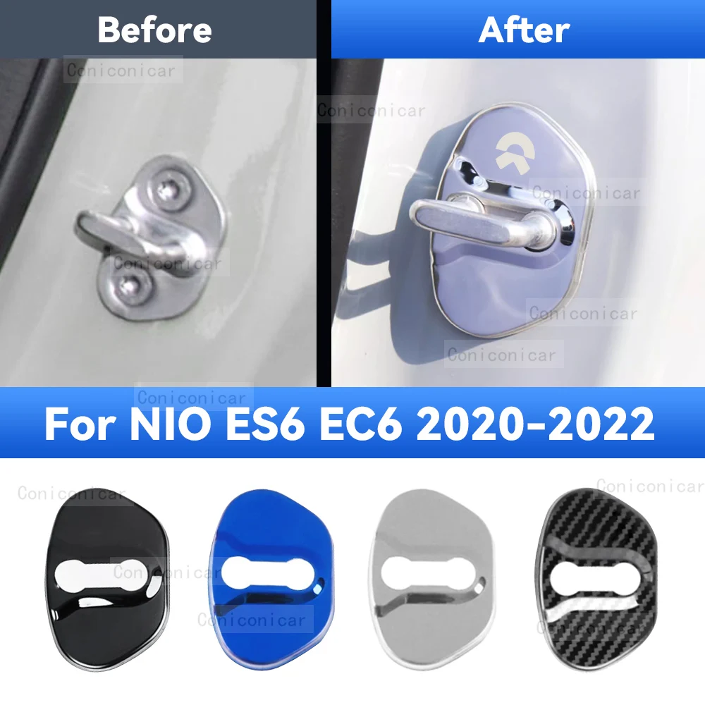 

Car Door Lock Protector Cover Stainless Steel For NIO EC6 ES6 2020-2022 Protect Buckle Anti-rust Decoration Accessories