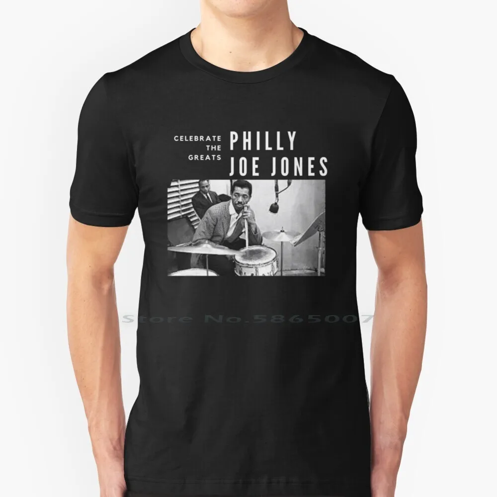 Philly Joe Jones : Great Jazz Drummer / Musician T Shirt 100% Cotton Philly Joe Jones Jazz Musician Jazz Drummer Black Musician