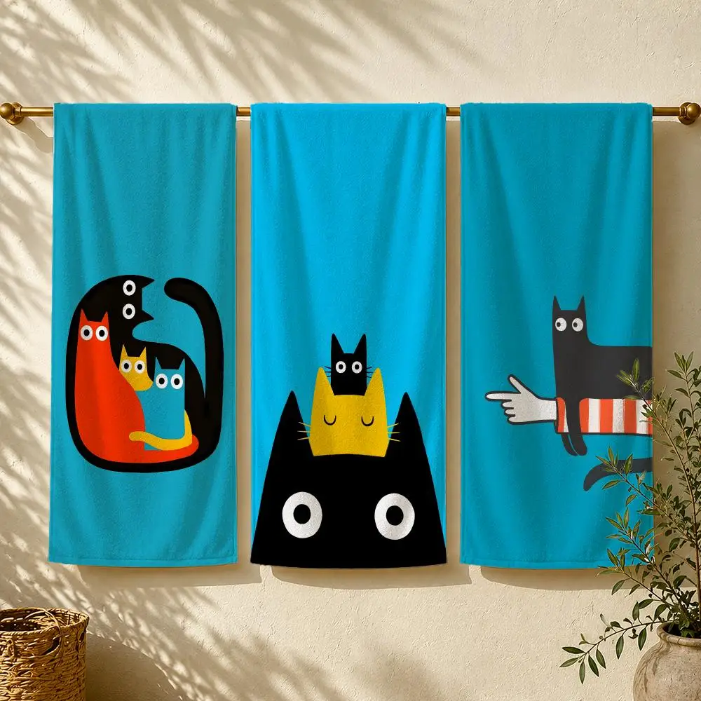 Artist M-Merle Goll Cat Towel Towel beach towel, quick drying absorbent bath towel for Swim,Gym,Camping,Outdoor hot