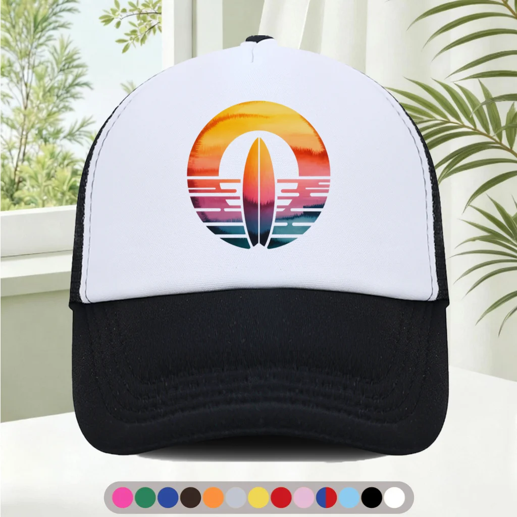 Fashionable and Versatile Sponge Mesh Cap  Features Cool Printed Patterns, Unisex  American Trucker Hat  HighQuality Hat  S