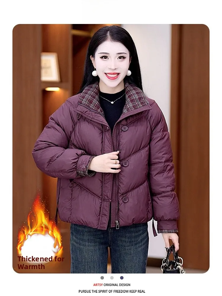 Faionable Thiened Winter Jaet Damesjas Sli Duurzaam Katoen Gewatteerde Ritssluiting ort Sle Koreaanse versie