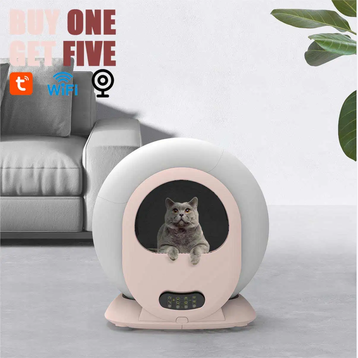 New Trend Low Noise App WiFi Control  Record ligent Large Full Automatic Smart Cat  Box Self Cleaning