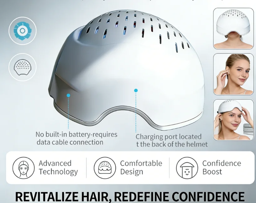 

Профессиональный лазерный шлем для роста волос COZING-C300 для лечения алопеции и андрогенетической гипохлоротической эпидермофолликулита, таймер 1-60 минут, дистанционное управление