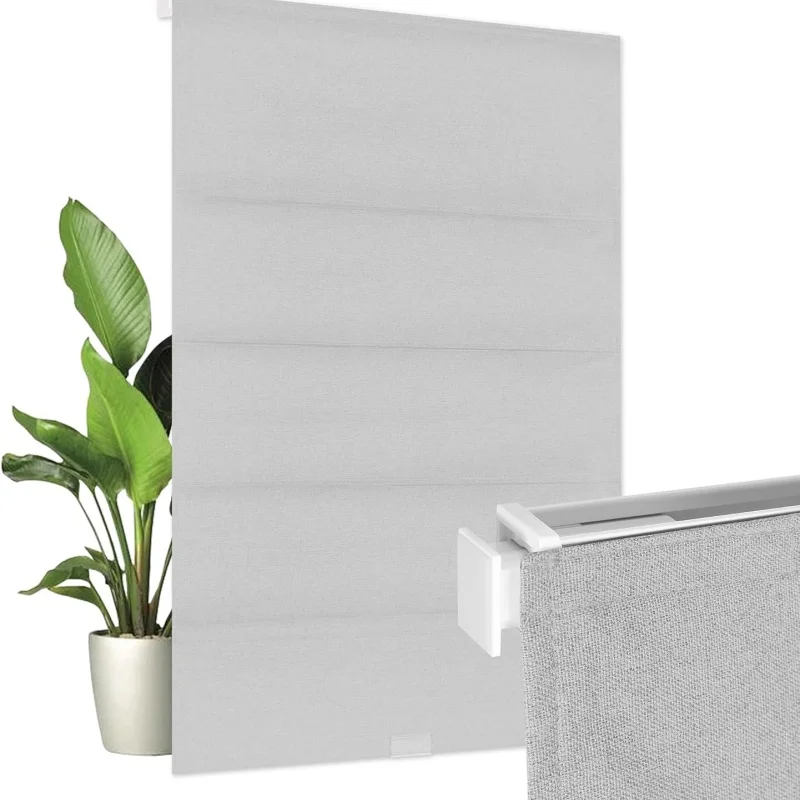 No Drill No Tools Cordless Top Down Bottom Up Roman Blinds Privacy Protection Free Stop Manual Spring Roman Shades For Bathroom