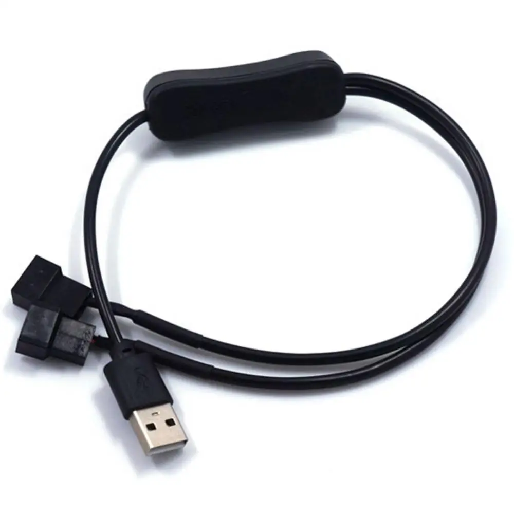 5V 2 Way USB to 4 Pin Adapter Converter Cable PC Computer Fan Connector Cord 4 Pin Adapter Cable