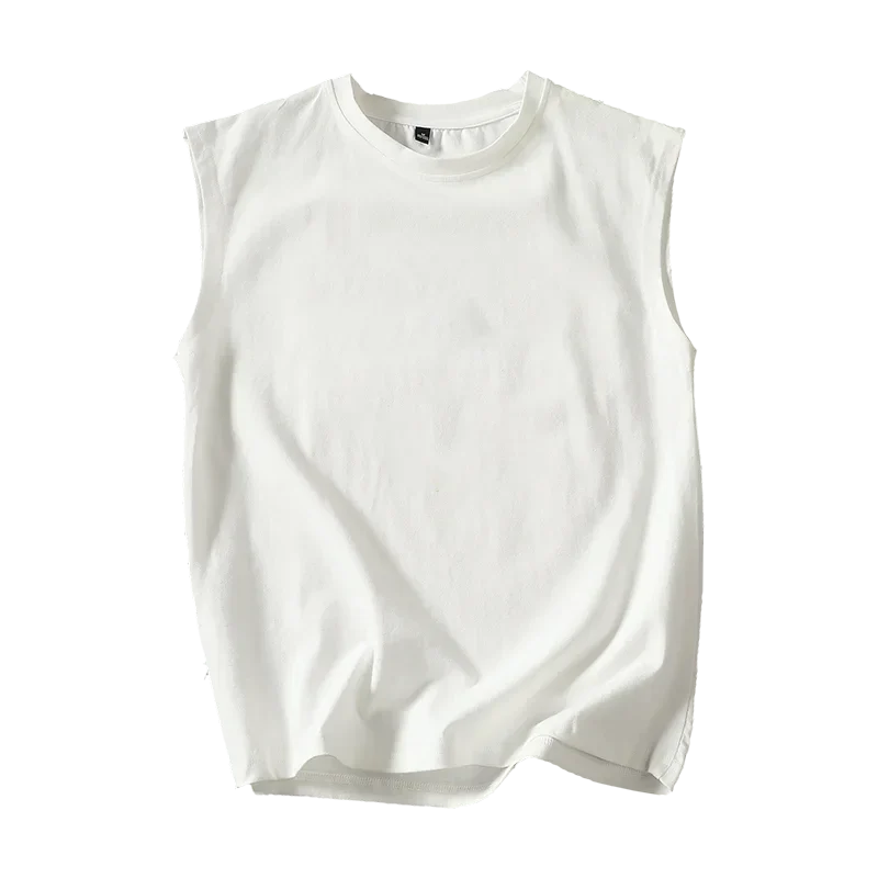 Men\'s Cotton Tank Top Casual Wear Summer Mens Sleeveless T shirt Oversized White Man Clothing 5XL Big Size Sports Vest