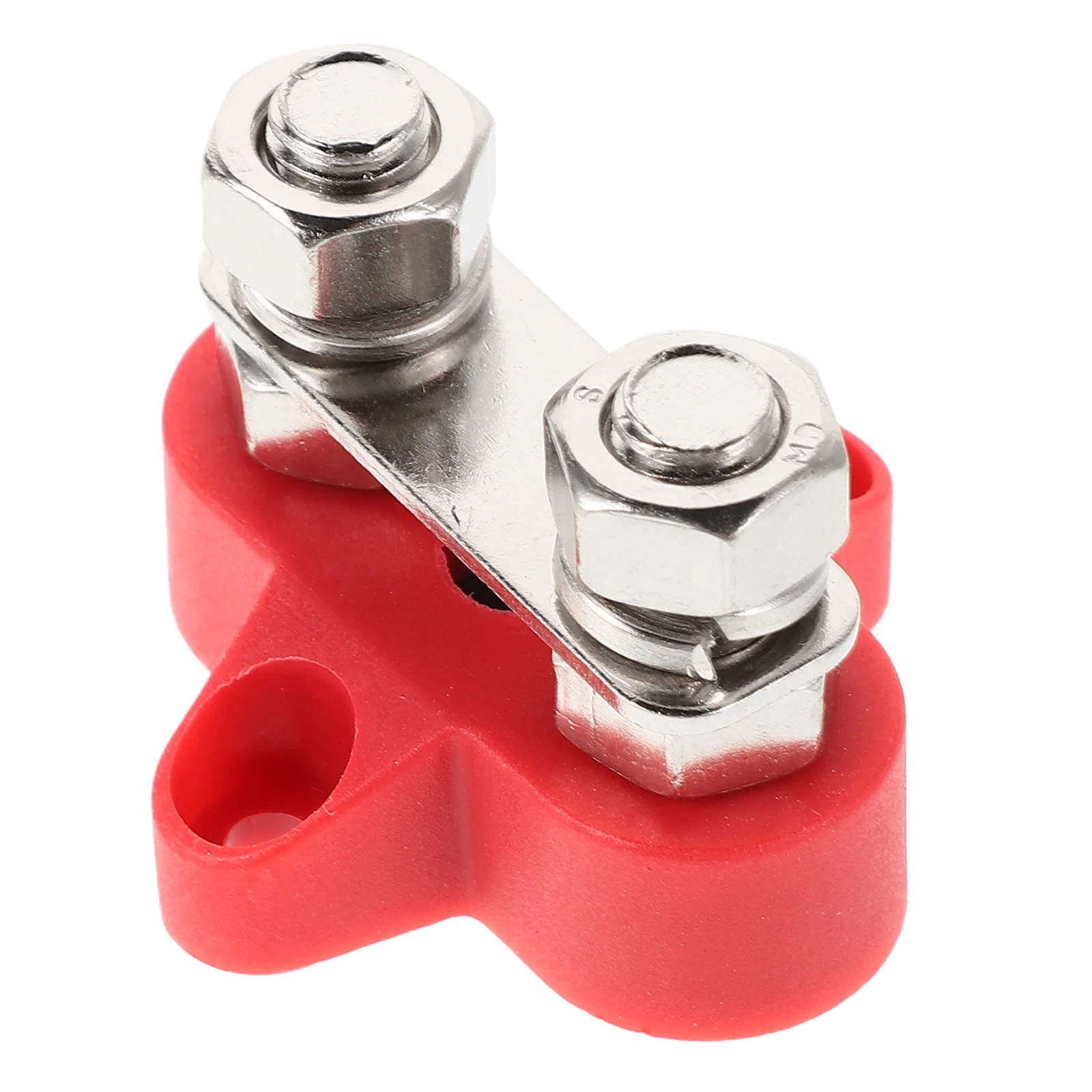 

1 set Heavy Duty 48V Dual Studs Terminal Block 2 Studs Bus Bar M8 Automotive Terminal For Cars Trucks Ground