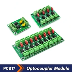 PC817 Optocoupler 2/4/8 yönlü voltaj izolasyon kartı voltaj kontrolü Transfer modülü sürücü fotoelektrik izolasyon modülü