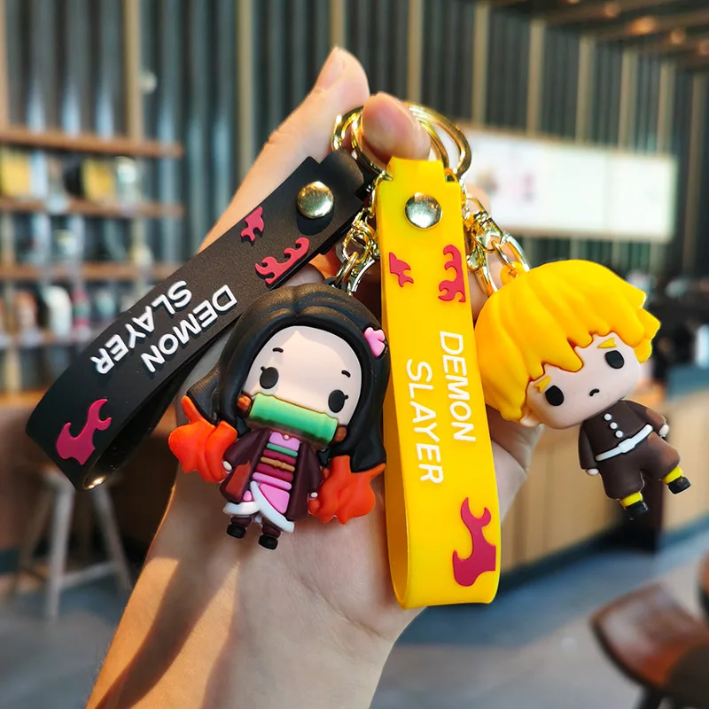 

Demon Slayer: Kimetsu No Yaiba Keychain Chibi Cartoon Memeko Figurine Cute Tanjirou Personalized Gifts Y2k Fashion Toys Anime
