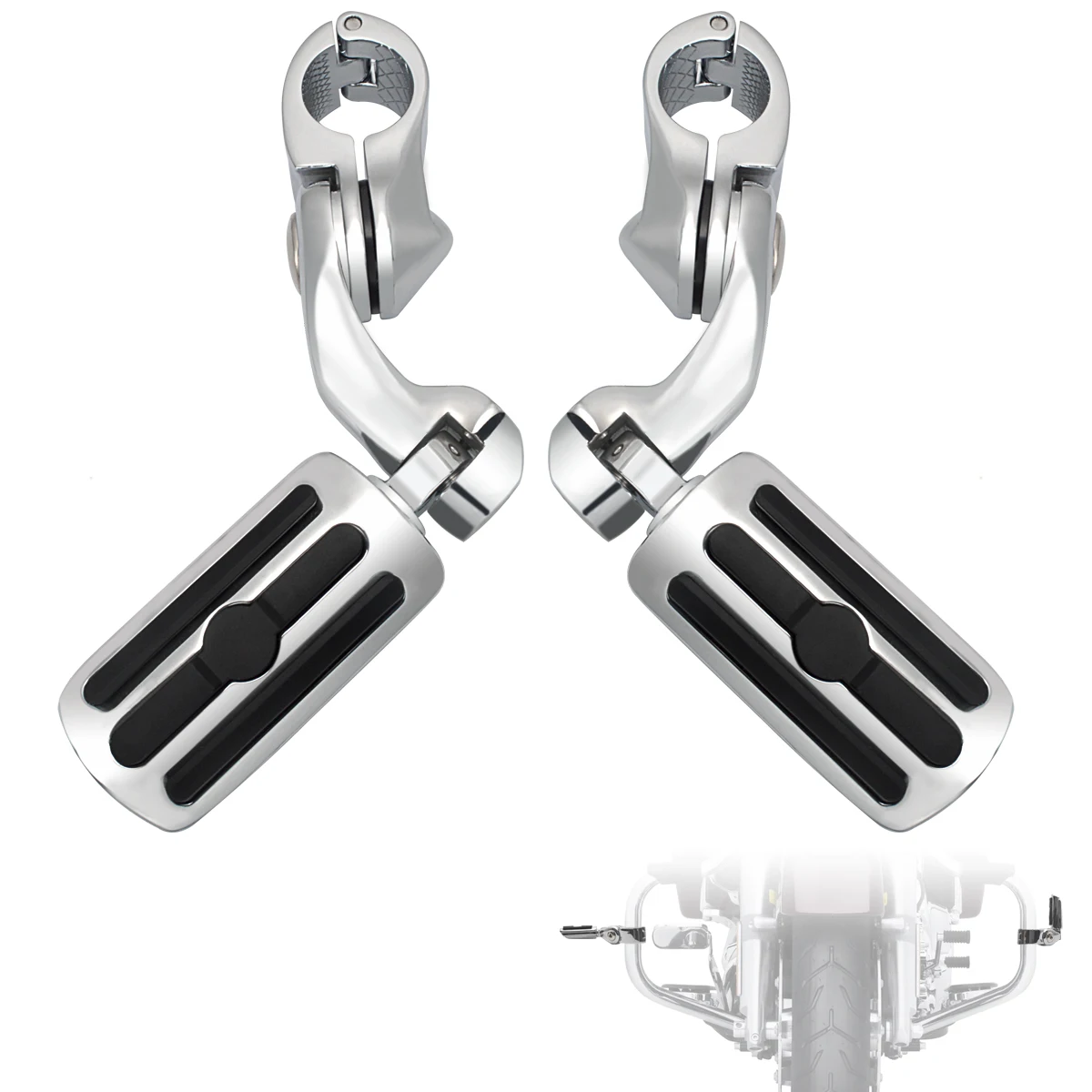 Clavijas ajustables para carretera, accesorio para Harley Touring Road King, Road Glide Electra Glide Street Glide, Sportster Softail, 1,25