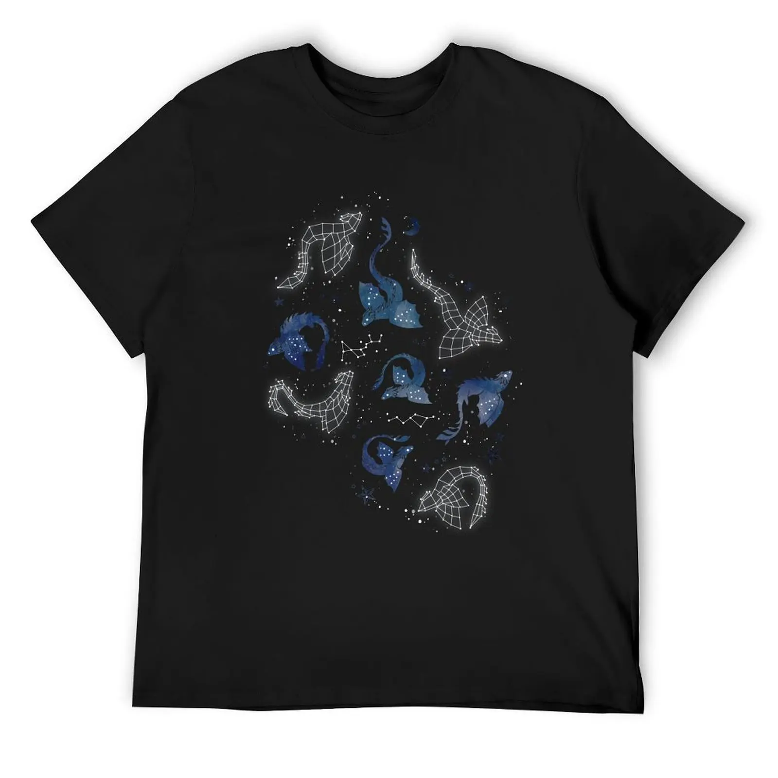 

Dragon star constellations T-Shirt funny shirt cotton vintage anime blue lock clothing for men