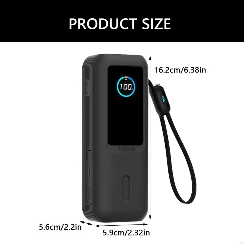 2025 سيليكون محمول جديد يحمل صندوق التخزين مقاوم للصدمة وحقيبة الحقائب لضمان الطاقة 165W