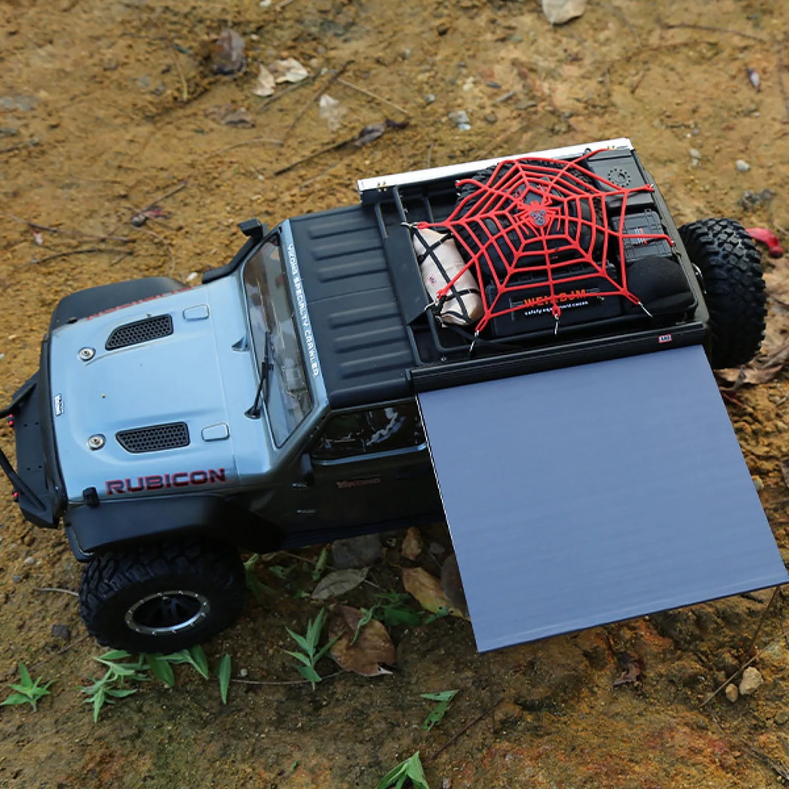 RC Crawler Car Side Awning Rooftop Tent Side Roof Top Tent Luggage Roof Rack For 1/10 1/8 RC Crawler Car for SCX10 TRX4 D90 RC