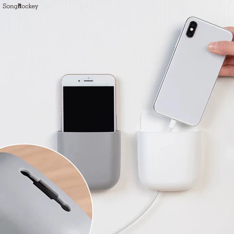 1PCS Hole-free Remote Control Storage Rack For Household Items Wall-mounted Living Room Bedroom Remote Control Line Storage Box