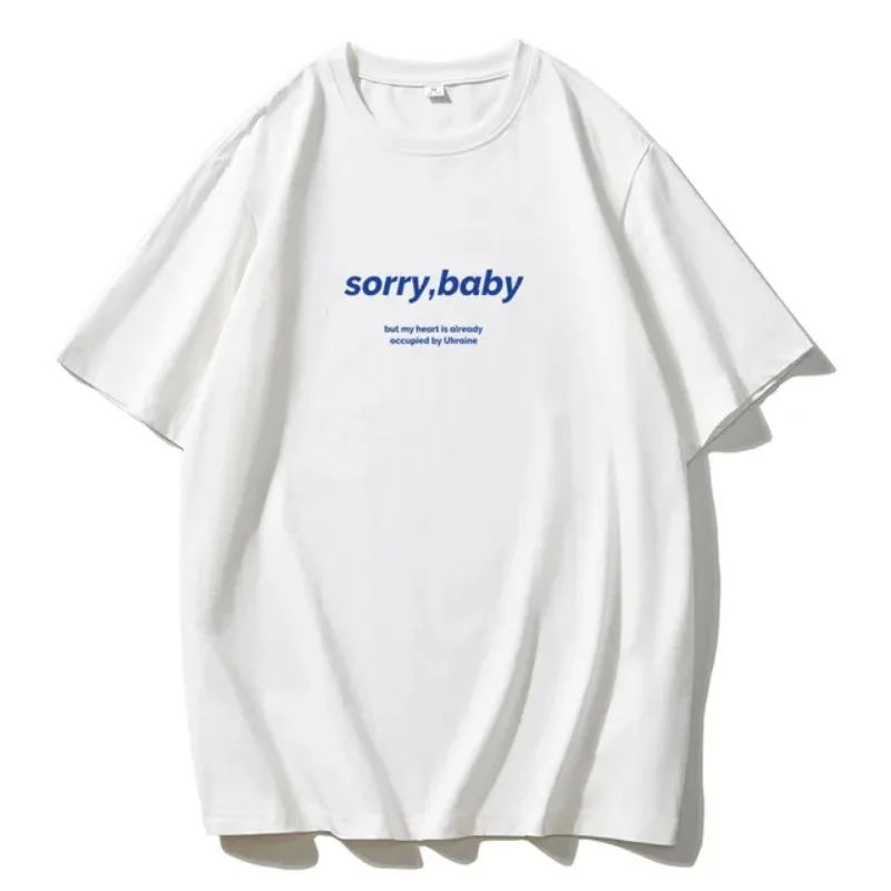 

Women Sorry Baby Printed Summer Cozy T-shirt Women Soft Short Sleeve Tee Female Higt Street Gothic Tops