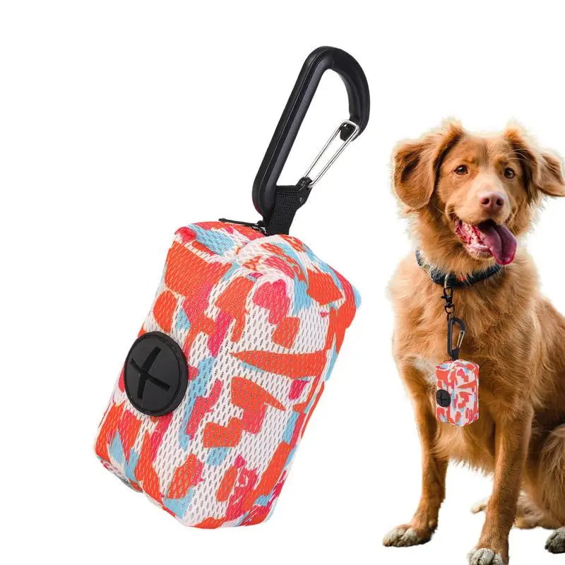 Pet Poop Bag Storage Bag Dog Waste Bag Dispenser Dog Zipper Pouch Dog Poop Holder Waste Bag Holder With Carabiner Pet Supplies