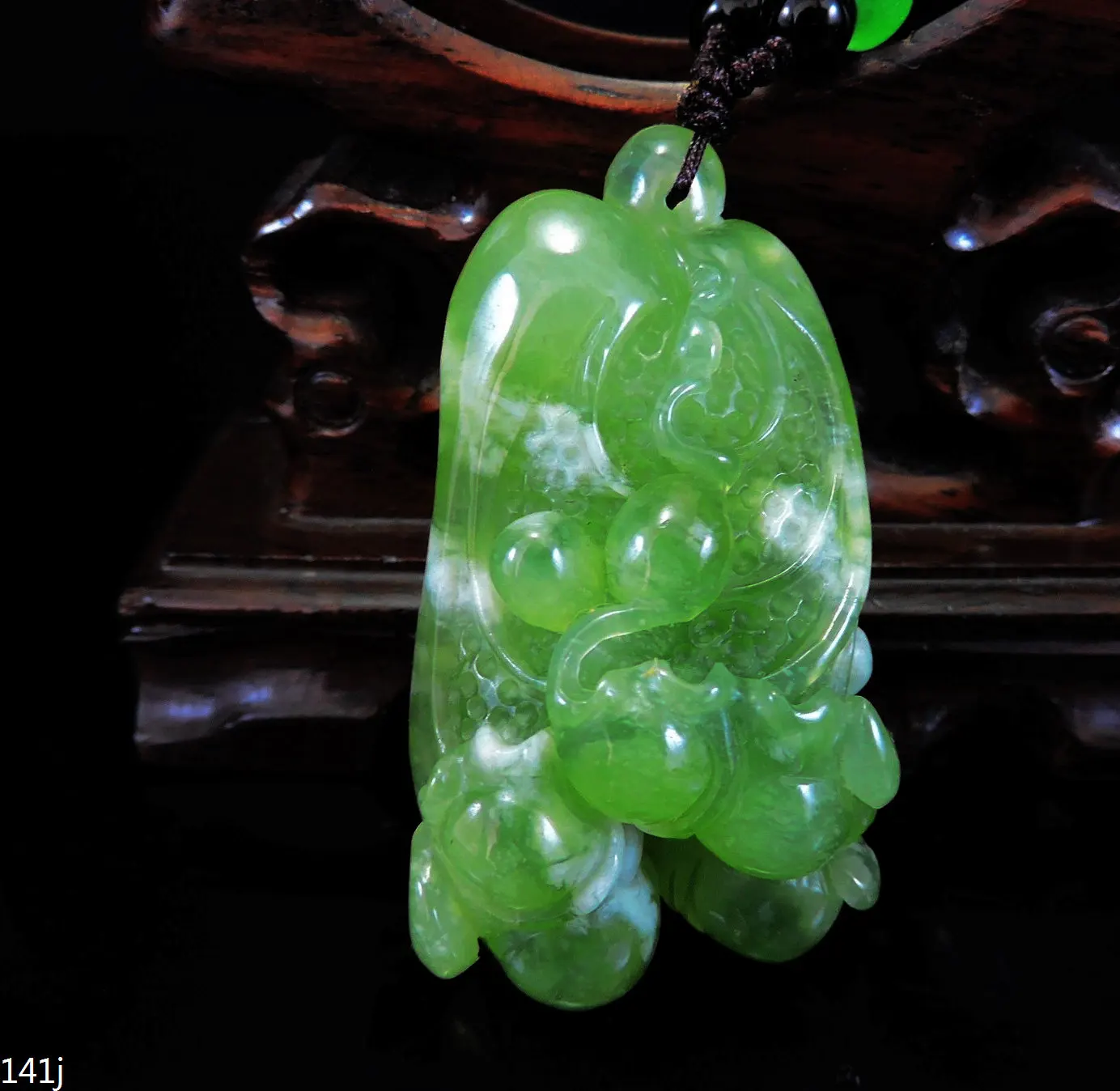 

Jade Jewelry Natural Jade Pendant Necklace Hand-Carved cabbage Jadeite Necklace Pendant Gift No Treatment 141j