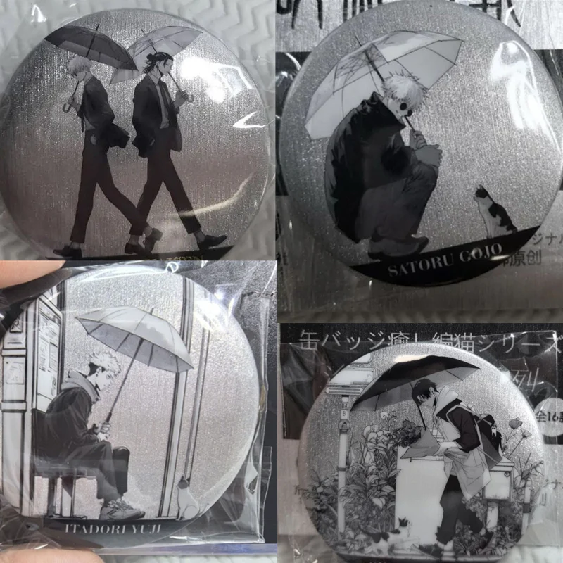 zhou-shu-hui-zhan-my-cat-series-itadori-yuji-gojo-satoru-okkotsu-yuta-badge-Матовый-серебряный-лук-58-мм-Домашняя-брошь-на-булавках