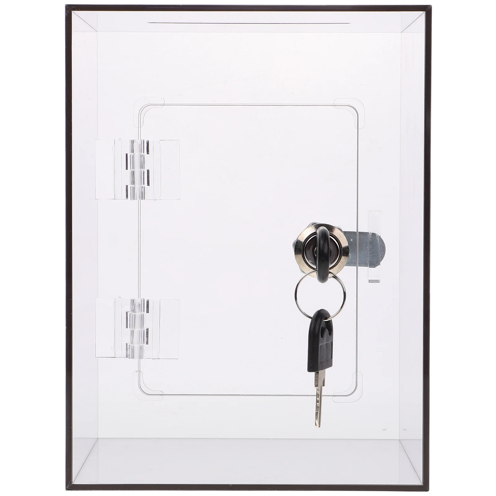

Clear Acrylic Donation Box Lockable Suggestion Ballot Letter Complaint Box Public Voting Storage Letter Post Container