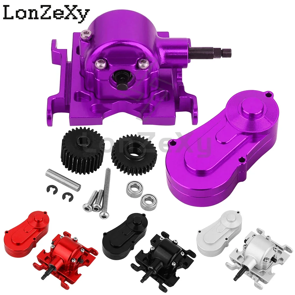 Aluminum Alloy Mid and Side Transmission Gearbox Kit with Gears For Losi 1/18 Mini LMT 4x4 Monster Truck RC Car Upgrade Parts