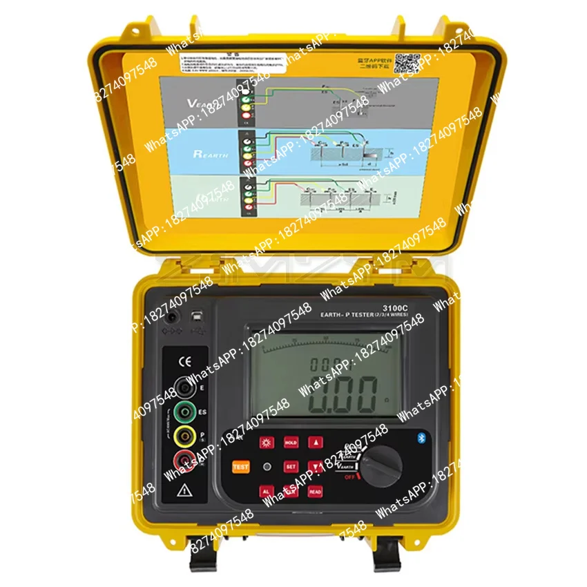 NEW ETCR3100C Digital Earth Resistance Meter 30kΩ Soil Resistivity Tester IP65 Protection Grounding Voltage AC 600V