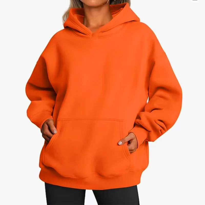 New Men Casual Hoodies Women Fleece Warm Hoodies Spring Autumn Pullovers Fashion Black Multiple Colour Oversized Sweatshirts Top image 4