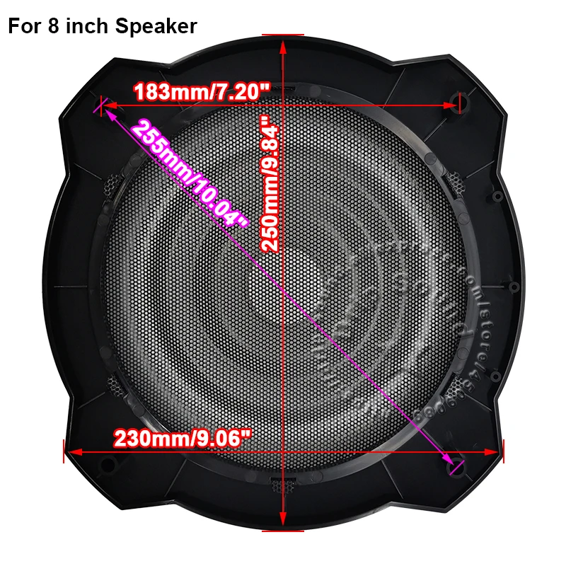 Для 8 дюймов 250 мм/9,84 дюйма, решетка динамика, сетка для преобразования, пылезащитный чехол, автомобильная аудиосистема, декоративный круг, металлическая сетка, защита