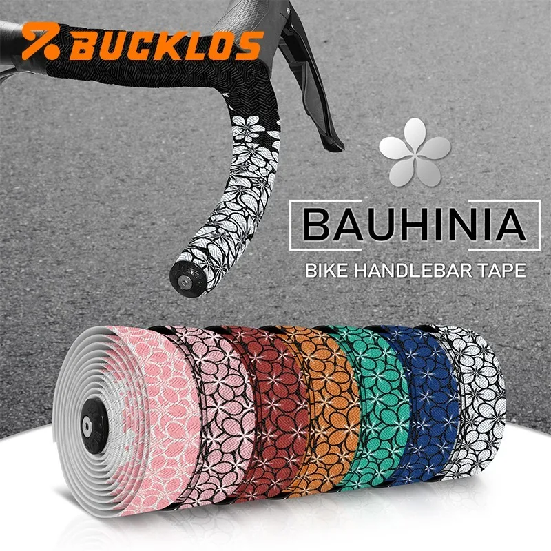 

BUCKLOS Bicycle Handlebar Tape Non-slip Handlebar Tape Road EVA+PU Bar Tape Waterproof Shock Absorption Bycicle Accessories