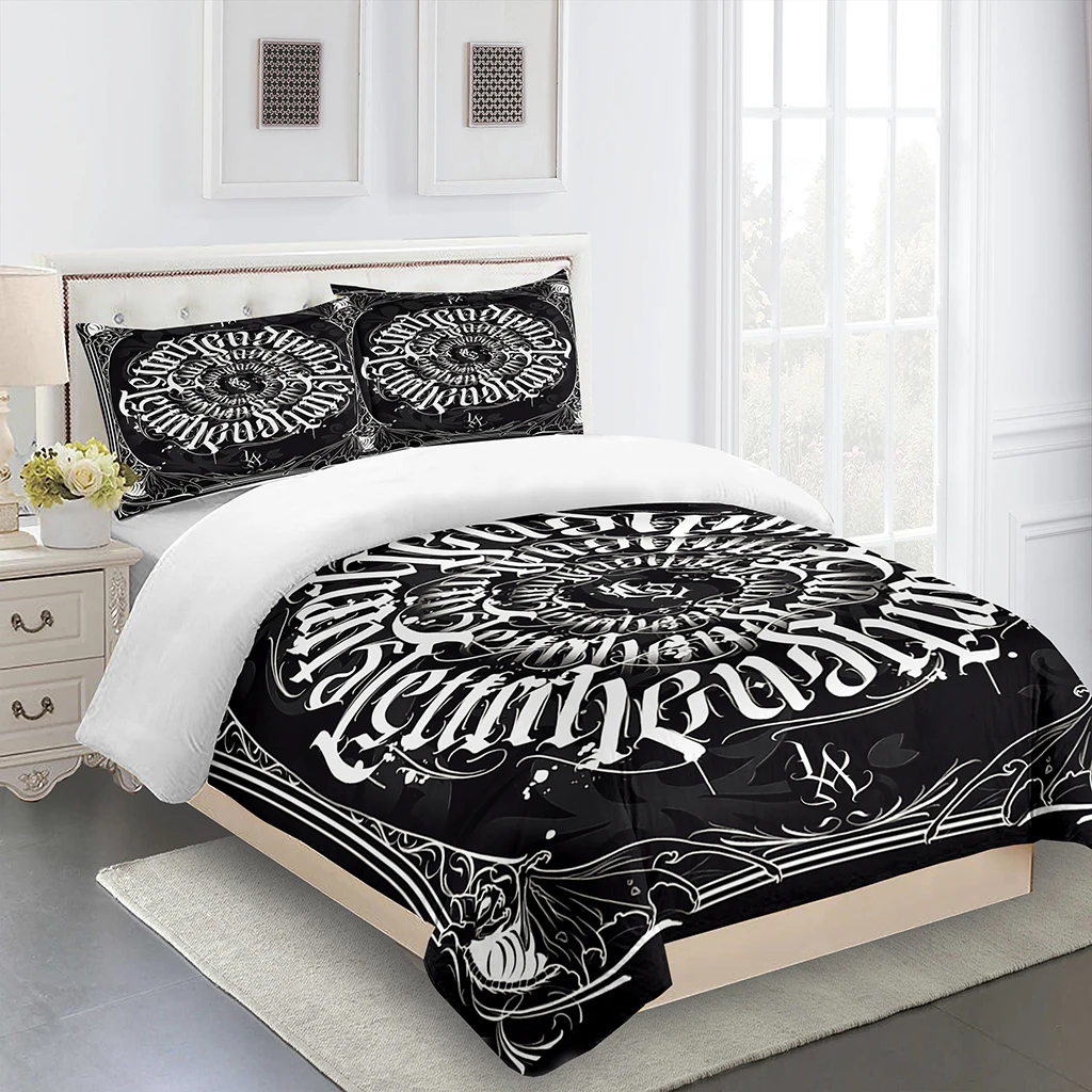 Boho Digital Print three PC pillow and duvet set Bedroom Bedding set 90g weight fabric three piece set