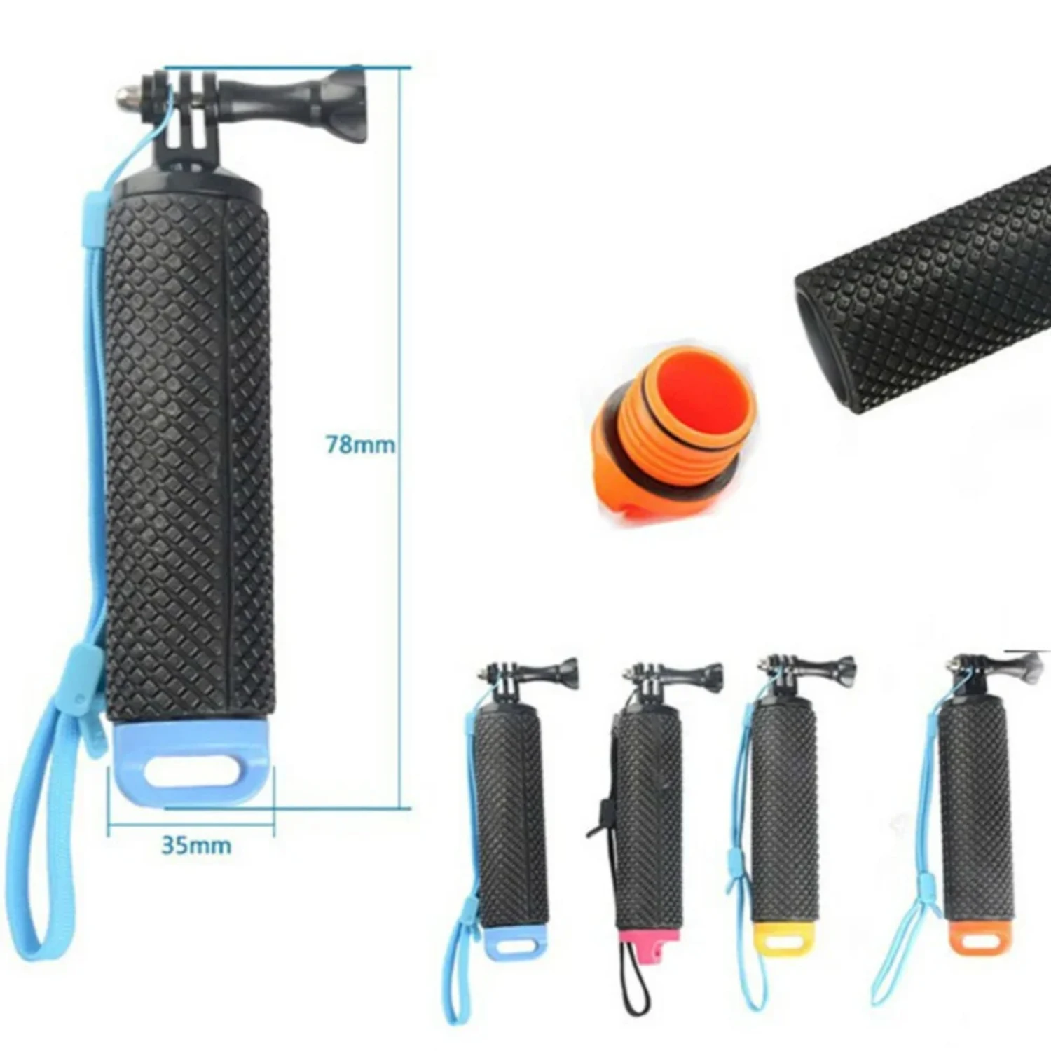 Float Hand Grip Buoyancy Rod Pole Stick Monopod Tripod   Go Pro Hero9 8 7 6 5 4 3  Xiomi Yi 2 4K 4 K Action Camera