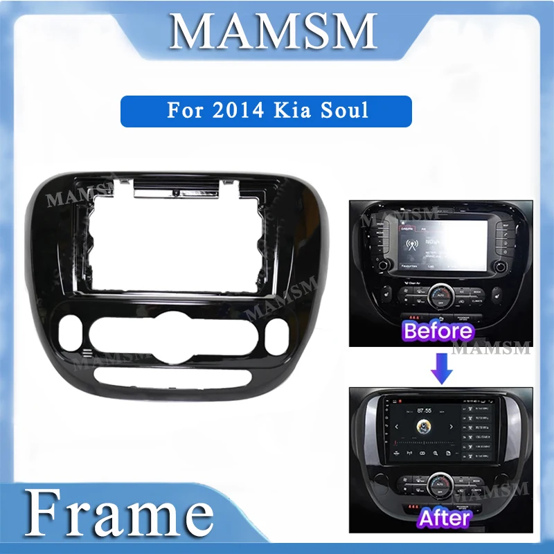 

2 Din Android Head Unit Car Radio Frame Kit For 2014 Kia Soul Auto Stereo Dash Fascia Trim Bezel Faceplate