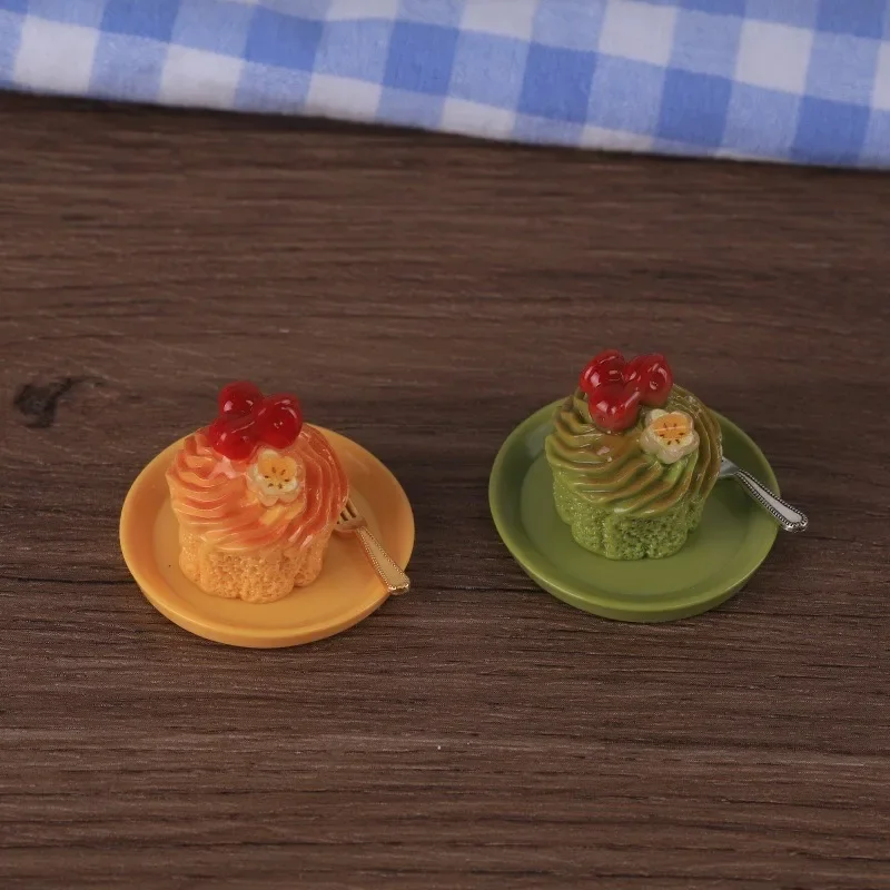 10Pcs Dollhouse Mini Resin Simulation Dish Plate Tray, DIY Miniature Tableware, Doll House Tabletop Ornaments