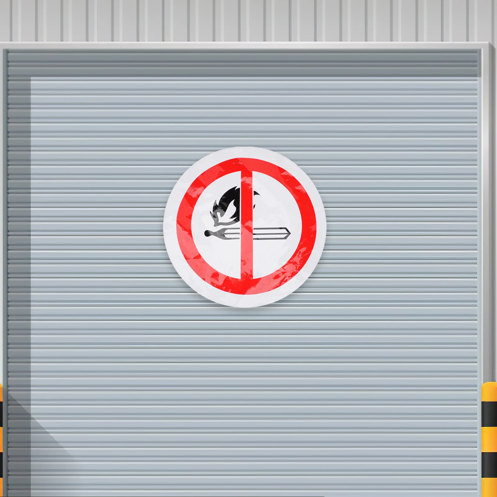 PVC Safety Warning Stickers Danger Decals No Open Flames Labels Caution Signs Reliable Machine Room Warning Sign Self Adhesive