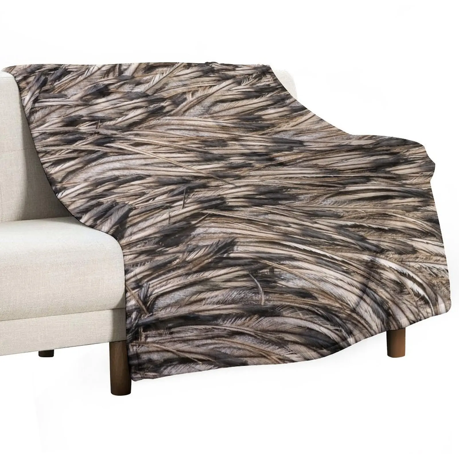 Australian Emu feather|Bird Feathers|Australian Bird Throw Blanket Furry Sofa Luxury Plaid Blankets