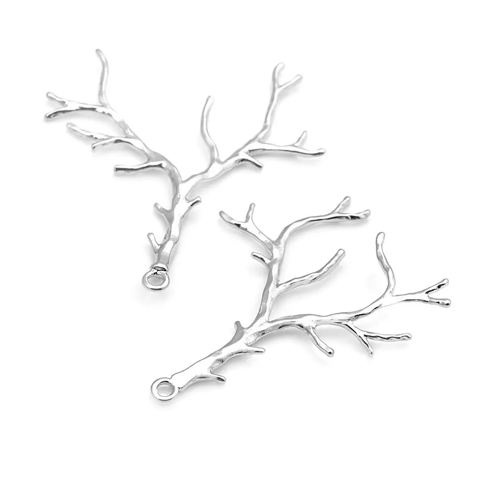 18K Gold Color Brass Tree Branch Charms Pendants High Quality Diy Jewelry Making Supplies Necklace Earrings Accessories