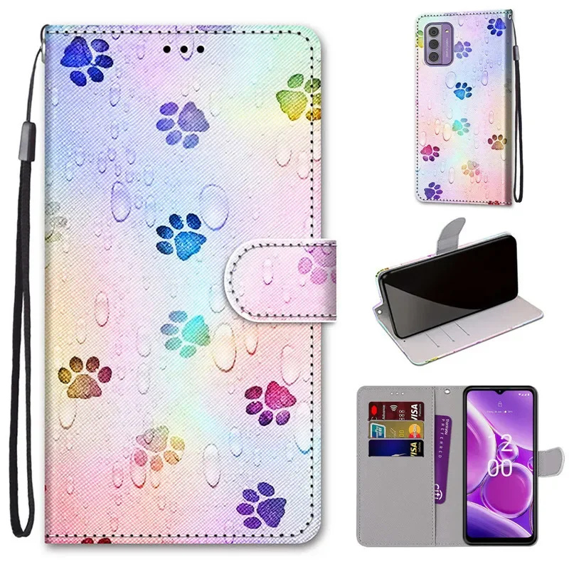 Leather Magnetic Case For Nokia G42 C310 5G C32 C22 C12 Plus NokiaC12 Pro NokiaG42 G 42 Phone Cover Flip Wallet Painted Fundas