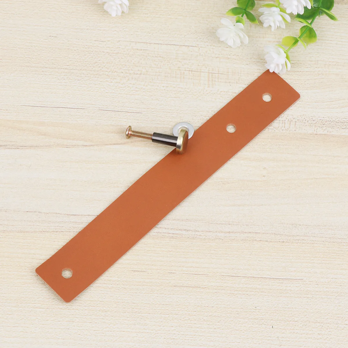 2Pcs Stylish Pull Handles Single Hole Cabinet Knobs Drawer Wardrobe Furniture Hardware Light Brown Cabinet Knob