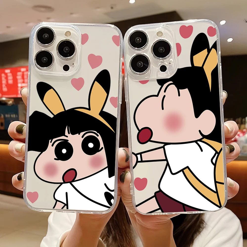 Cartoon Amine C-Crayon S-Shin-chan For Samsung Galaxy A54 A73 A72 A71 S23 S22 Ultra Shockproof Transparent soft Phone Case