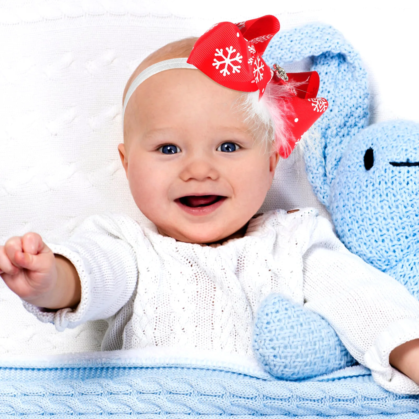 

1pc Cute Bowknot Christmas Headbands for Kids Girls Durable Non-Fading Hair Accessories Party Costume Stage Decoration