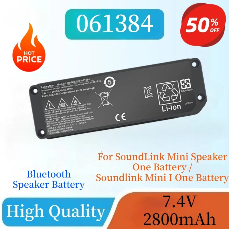 New 061384 Bluetooth Speaker Battery for Bose Soundlink Mini Speaker/I One SoundLink Mini Bluetooth One Series 061385 2800mAh