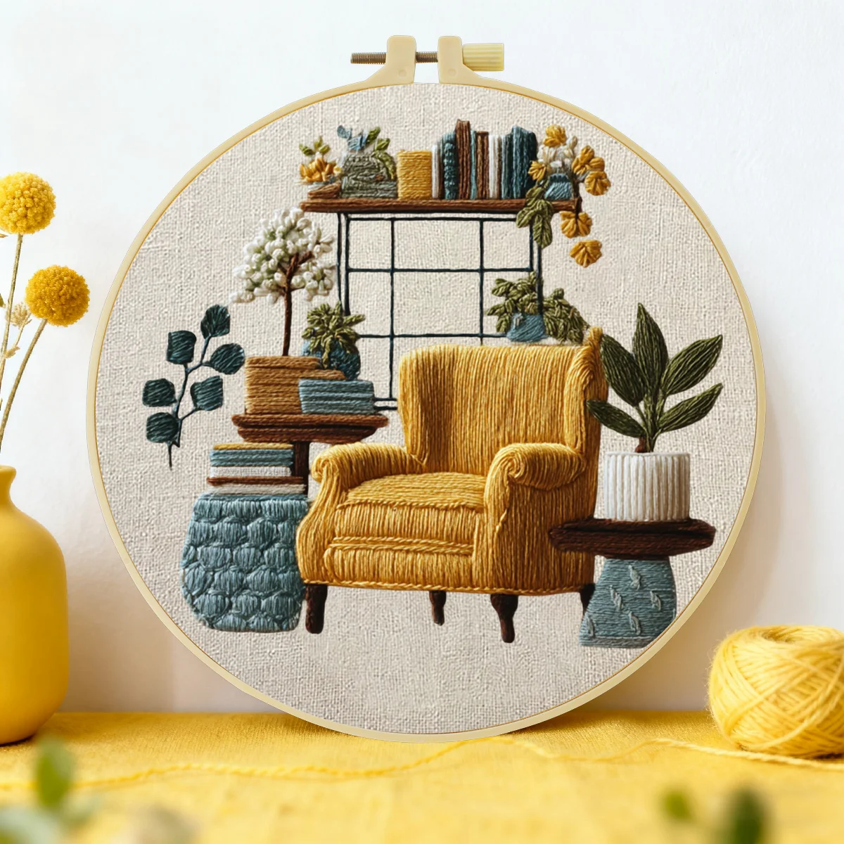 1pc 20X20CM/15X15CM 7.87/6.3inch Sofa Embroidery Starter Kit DIY kit DIY embroidery kit manualidades Sewing Art Home Decor