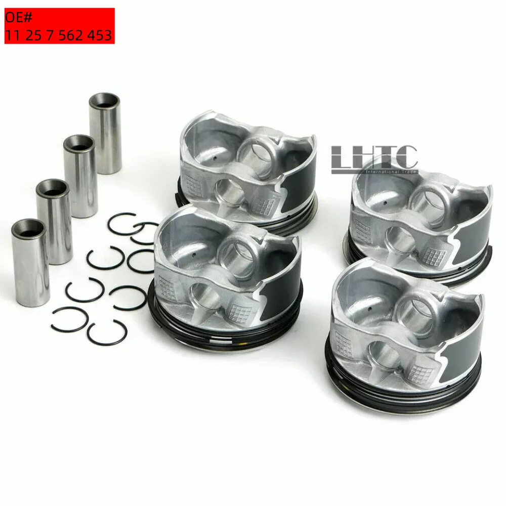4 قطع مجموعة المكبس STD Ø84mm لسيارات BMW N42B20A N46B20A N45 E46 E90 E81 116i 316i OE #   11 25 7 562 453