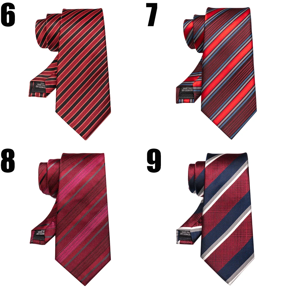 EASTEPIC 8-zentimeter Breite Krawatten für Männer Grün Krawatten mit Geometrische Designs Rot Gestreiften Zubehör für Hochzeit Zeremonien – Detail 4