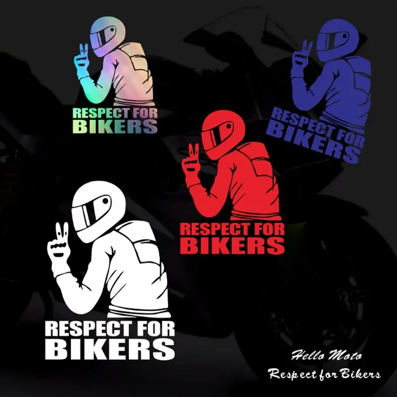 NEW 1pc 15x11CM Respect Biker Sticker For On Car Motorcycle Vinyl 3D Stickers Motorcycle Vinyl 3D Stickers And Decals