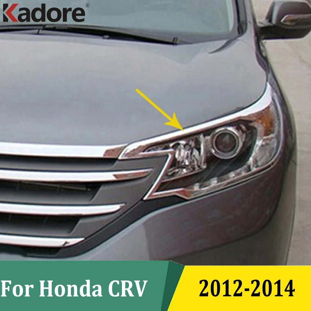 

Для Honda CRV CR-V 2012 2013 2014, хромированная крышка фар, передняя фара, лампы, декоративная рамка, аксессуары для стайлинга автомобилей