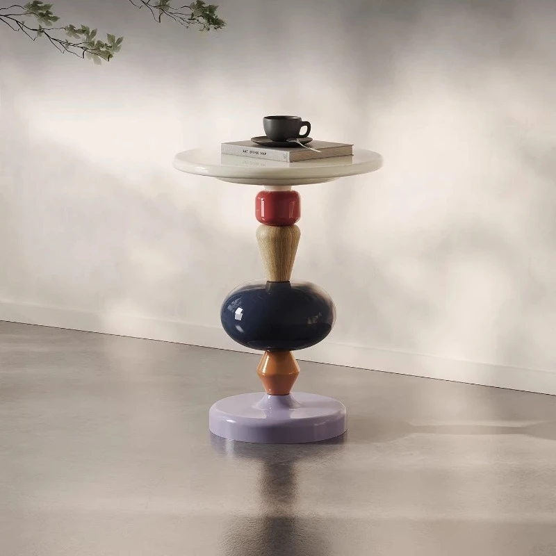 Sugar gourd coffee table candy advanced edge table, Nordic French light luxury edge table simple home new sofa