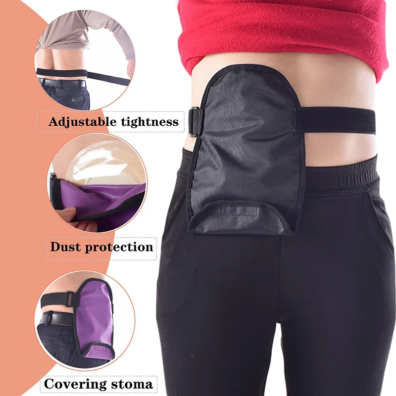 The Ostomy Bag Cover Water Resistant Adjustable The Ostomy Bag Waist Fixed Load-bearing Hanging Bag Colostomy Pouch Cover